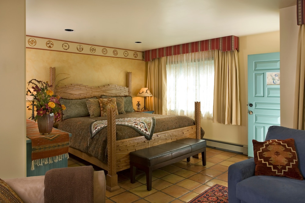 A Guest Room At Our Santa Fe Bed And Breakfast - A Great Place To Unwind After Eating At The Top Mexican Restaurants In Santa Fe
