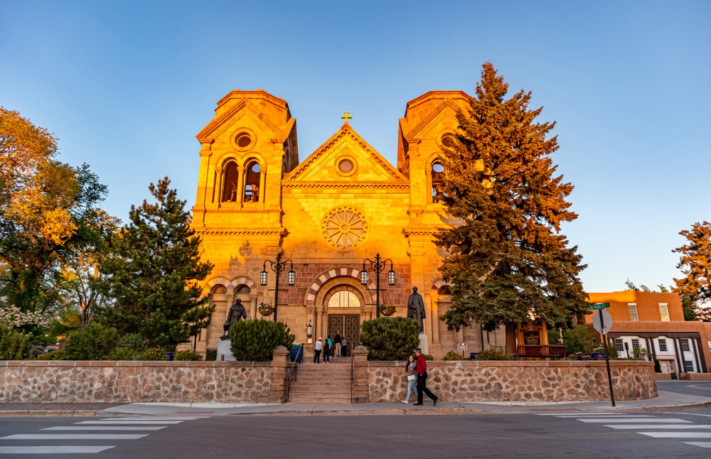 Visiting the historic churches of Santa Fe, like this one near the Plaza, is one of the best things to do in Santa Fe