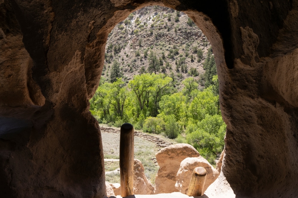 View From The Bandelier Cliff Dwellings At Bandelier National Monument