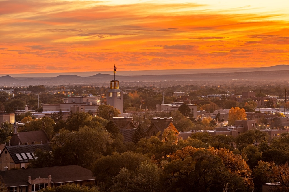 Fall Sunset Represents The Best Time To Visit Santa Fe And Stay At The Best Santa Fe Bed And Breakfast