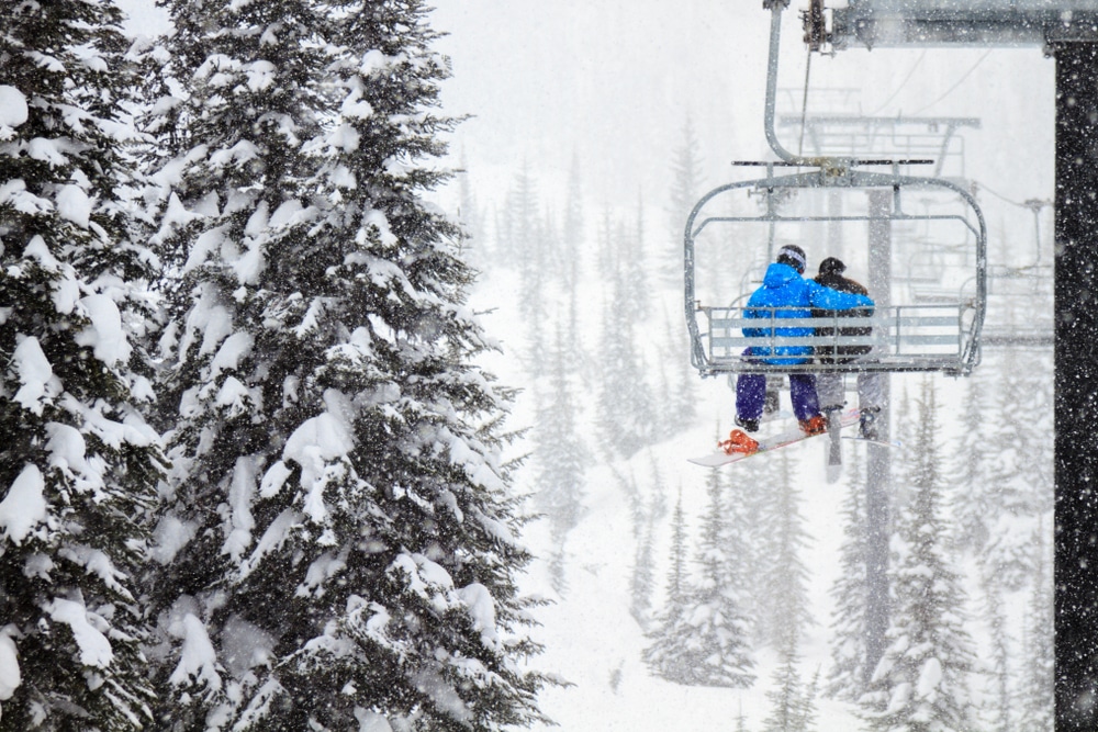 Skiing is only one way to enjoy Santa Fe in December. Riding the chairlift is the best way to get to the top.