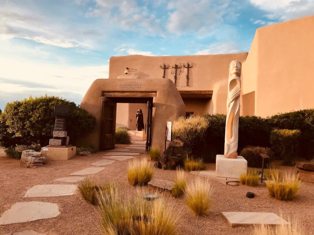 Find this at Museum Hill Santa Fe: Entrance to the Sculpture Garden at the New Mexico Museum of Indian Arts and Culture